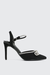 Pumps with Rhinestone Bow