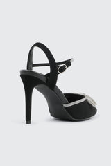 Pumps with Rhinestone Bow