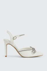 Pumps with Rhinestone Bow