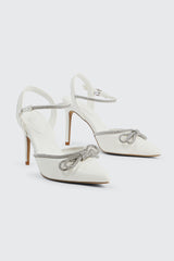Pumps with Rhinestone Bow
