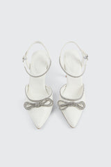 Pumps with Rhinestone Bow