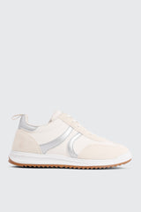 Faux Suede & Leather Contrast Sneakers