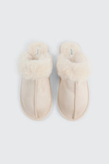 Mule Slippers with Fur Lining