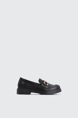 Loafers with Metal Ornament Detail