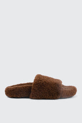 Curly Faux Fur Slippers
