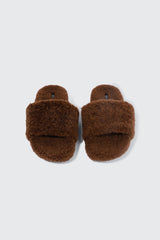 Curly Faux Fur Slippers