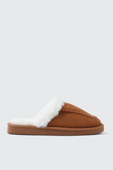 Faux Suede Mule Slippers