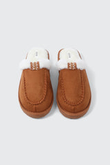 Faux Suede Mule Slippers