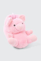 Plush Pink Pig Slippers