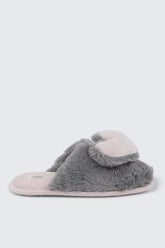 3D Heart Faux Fur Slippers