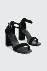 Faux Suede High Heel Sandals