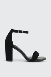 Faux Suede High Heel Sandals