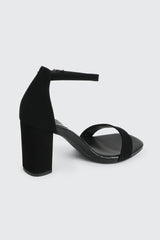 Faux Suede High Heel Sandals