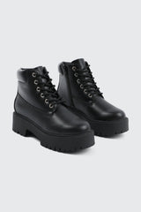 Faux Fur Lined Hiker Boots