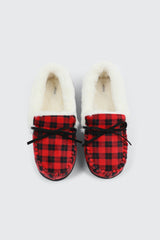 Plaid Moccasin Slippers