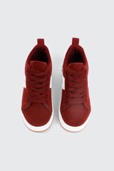 Faux Suede Contrast Sneakers
