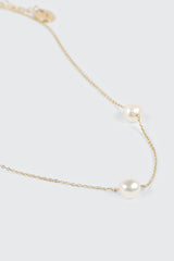 14K Gold Plated Pearl Necklace