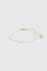 14K Gold Plated Pearl Bracelet