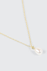 14K Gold Plated Pearl Necklace