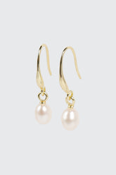 14K Gold Plated Pearl Earrings
