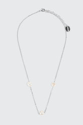 14K White Gold Plated Pearl Necklace