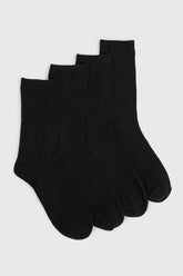 4-Pack Solid Crew Socks