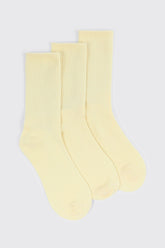 3-Pack Ribbed Crew Socks