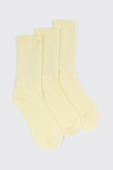 3-Pack Ribbed Crew Socks