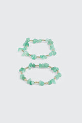 2-Pack Semi-Precious Stone Bracelets