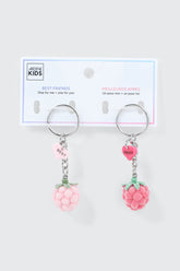 2-Pack Fuzzy Raspberry BFF Keychain