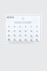 12-Pack Crystal Stud Earrings