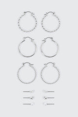 6-Pack Twisted Hoop & Stud Earrings