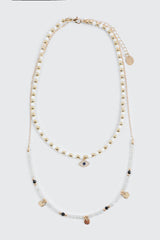 Two-Row Necklace with Eye Pendant