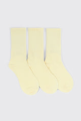 3-Pack Rib Crew Socks