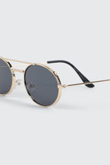 Slim Oval Metal Sunglasses