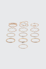 8-Pack Twist & Knot Rings