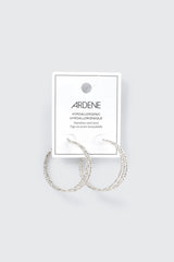 Textured Three-Row Hoop Earrings