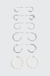 6-Pack Mixed Hoop Earrings