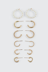 6-Pack Mixed Hoop Earrings