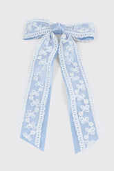 Embroidered Bow Barrette