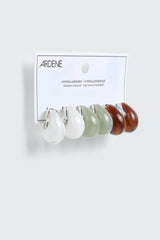 3-Pack Acrylic Hoop Earrings