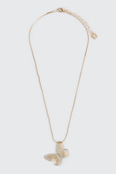Gold Toned Butterfky Necklace