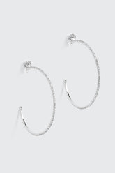 Large Rhinestone Hoop Earrings