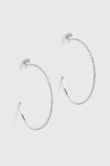 Large Rhinestone Hoop Earrings