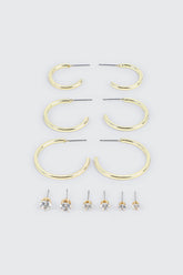 6-Pack 14K Gold Plated Earrings