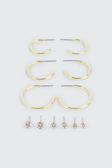 6-Pack 14K Gold Plated Earrings