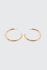 14K Gold Plated Chunky Tube Hoop Earrings