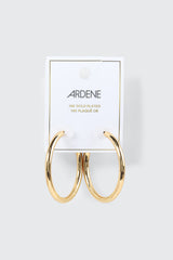 14K Gold Plated Chunky Tube Hoop Earrings