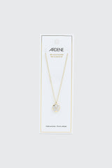 14K White Gold Plated flower pendant Necklace