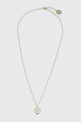 14K White Gold Plated flower pendant Necklace